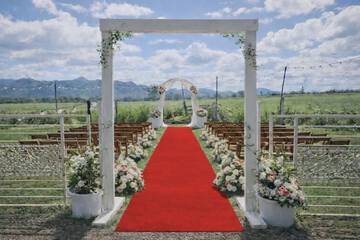 Outdoor wedding area