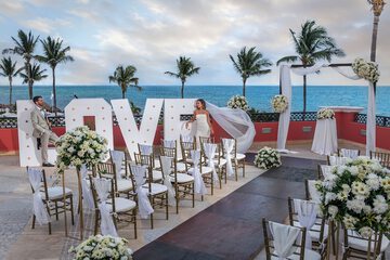 Outdoor wedding area