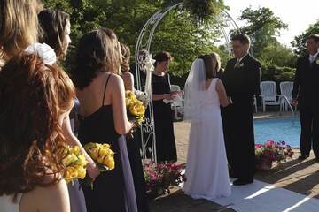 Outdoor wedding area