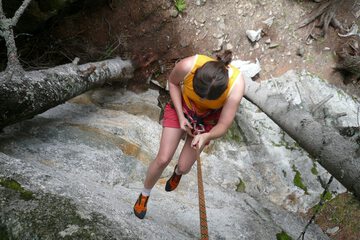 Outdoor rock climbing