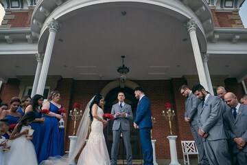 Outdoor wedding area