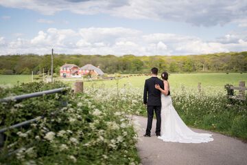 Outdoor wedding area