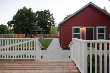 Outdoor banquet area