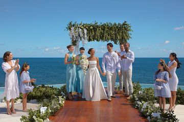 Outdoor wedding area
