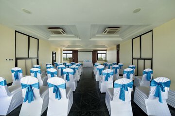 Outdoor banquet area