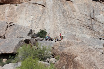 Outdoor rock climbing