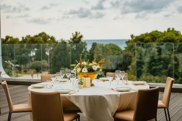 Outdoor wedding area
