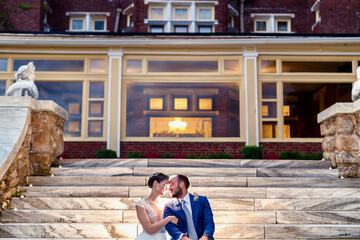 Outdoor wedding area
