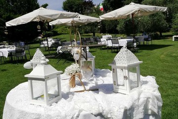 Outdoor banquet area