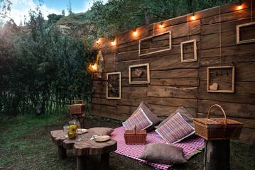 Outdoor banquet area