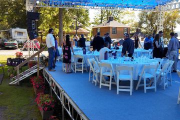 Outdoor banquet area