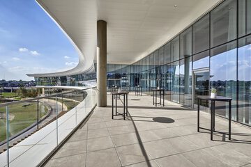 Outdoor banquet area
