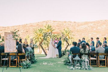 Outdoor wedding area
