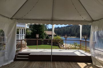 Outdoor banquet area