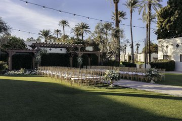Outdoor wedding area