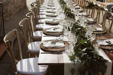 Outdoor banquet area