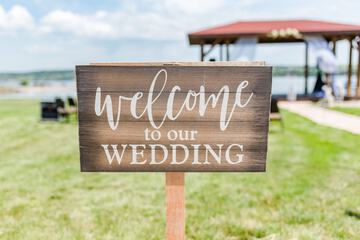 Outdoor wedding area