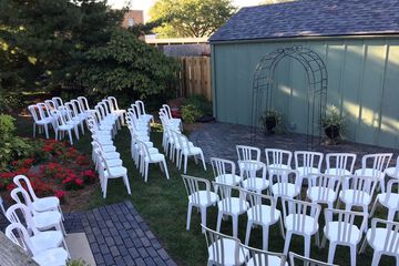 Outdoor wedding area