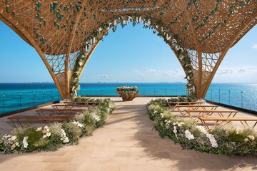 Outdoor wedding area