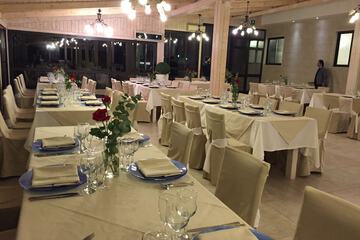 Outdoor banquet area