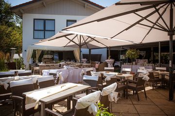 Outdoor wedding area