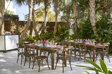 Outdoor wedding area