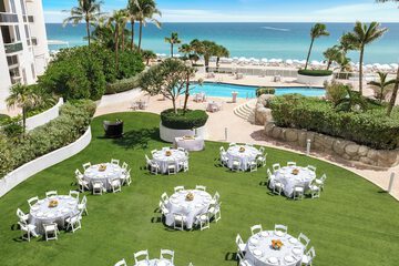 Outdoor wedding area