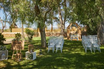Outdoor wedding area