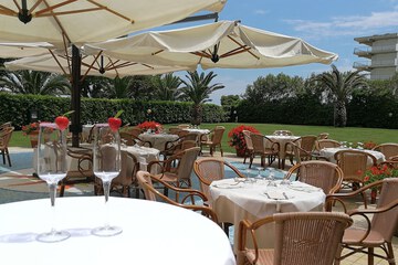 Outdoor wedding area