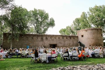 Outdoor banquet area