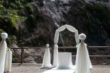 Outdoor wedding area