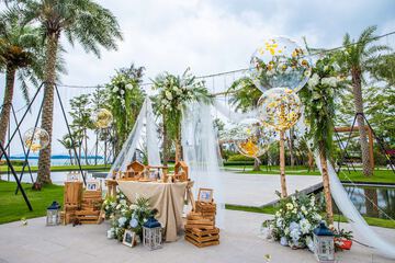 Outdoor wedding area