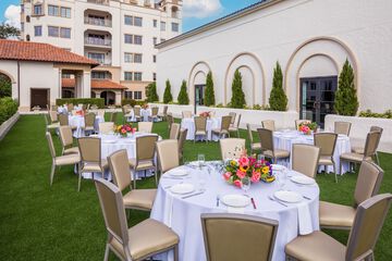 Outdoor banquet area