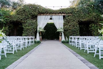 Outdoor banquet area