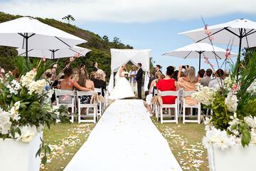 Outdoor wedding area