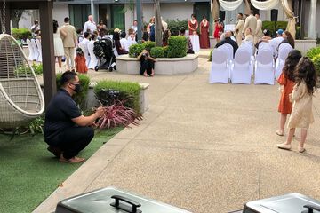 Outdoor wedding area