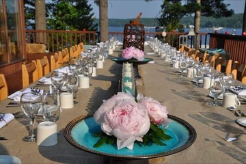 Outdoor wedding area