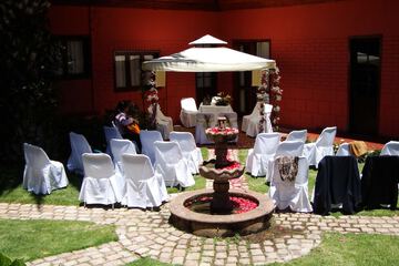Outdoor wedding area