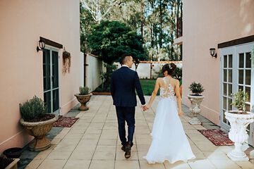 Outdoor wedding area