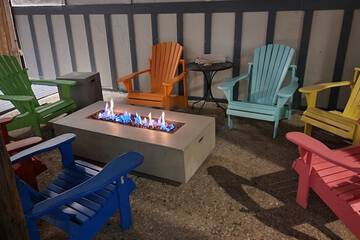 Outdoor banquet area