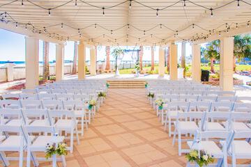 Outdoor wedding area