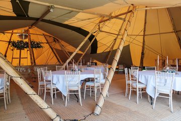 Outdoor wedding area