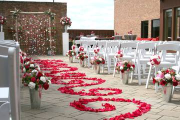 Outdoor wedding area