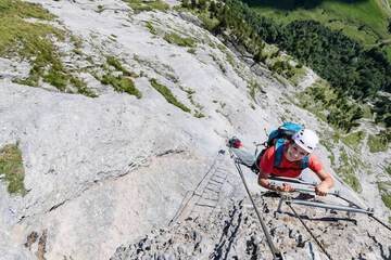 Outdoor rock climbing