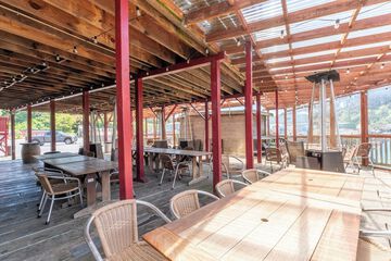 Outdoor banquet area