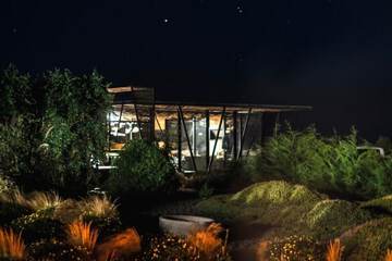 Outdoor banquet area