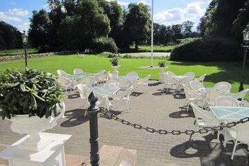 Outdoor banquet area