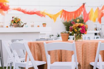 Outdoor wedding area