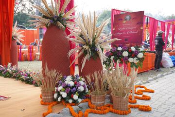 Outdoor banquet area