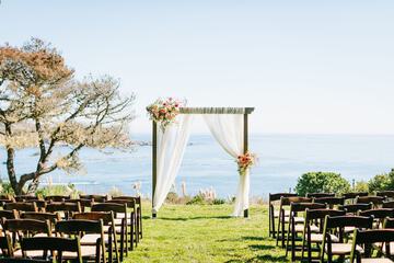 Outdoor wedding area